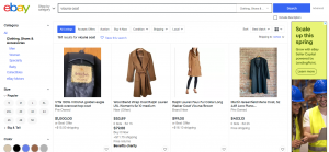 eBay vicuna coat search