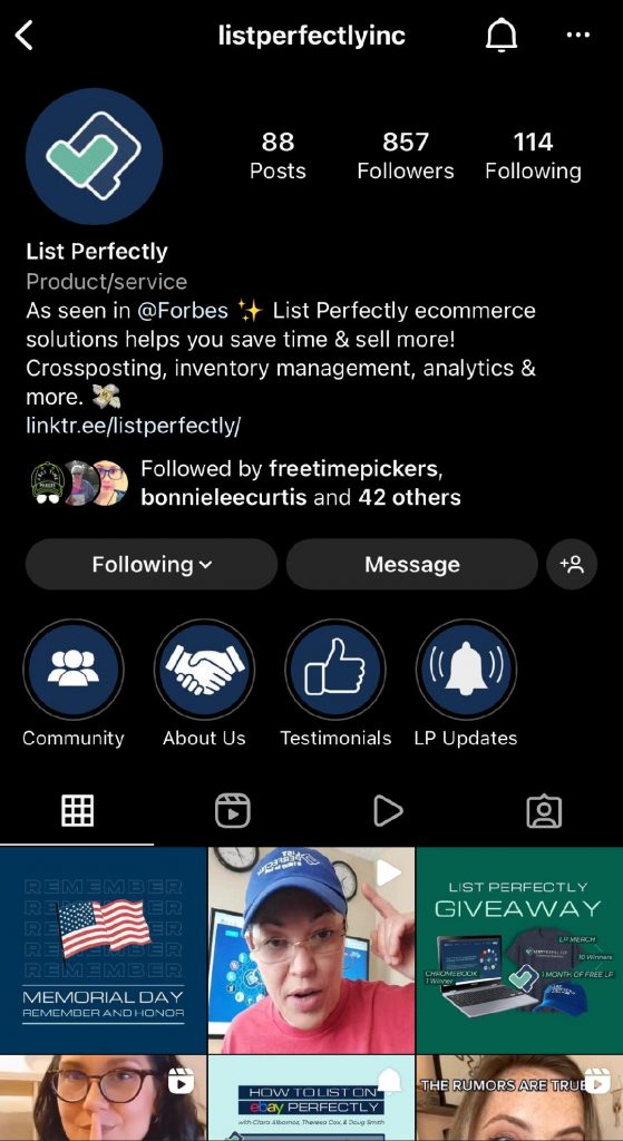 list perfectly instagram listperfectlyinc