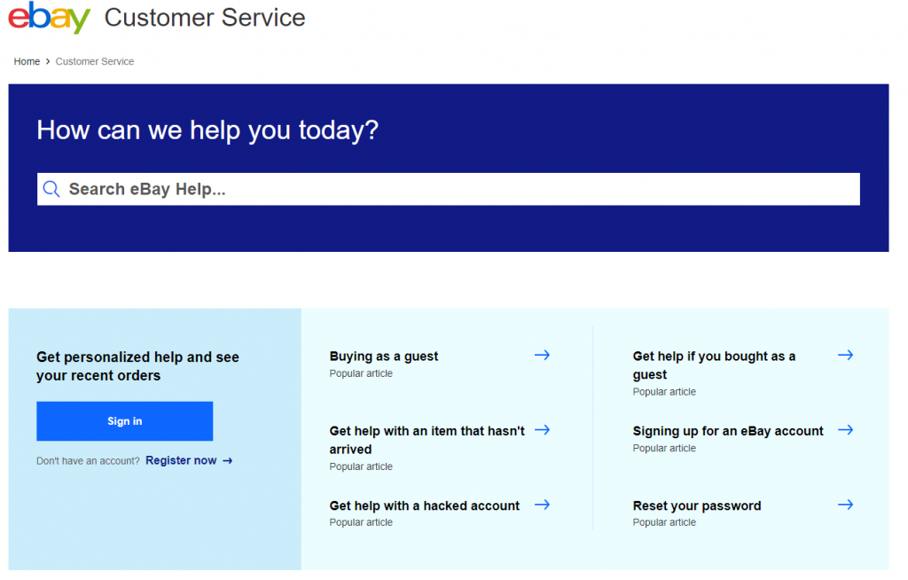 ebay customer service