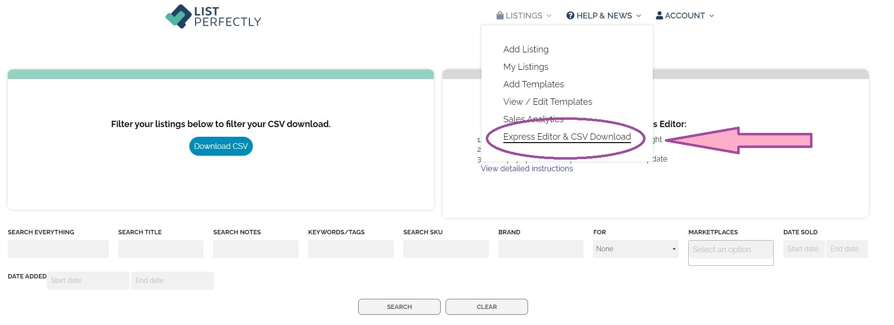 CSV Downloads with List Perfectly | List Perfectly