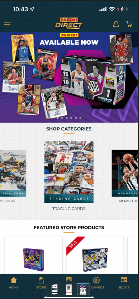 NFTs Panini Direct Categories