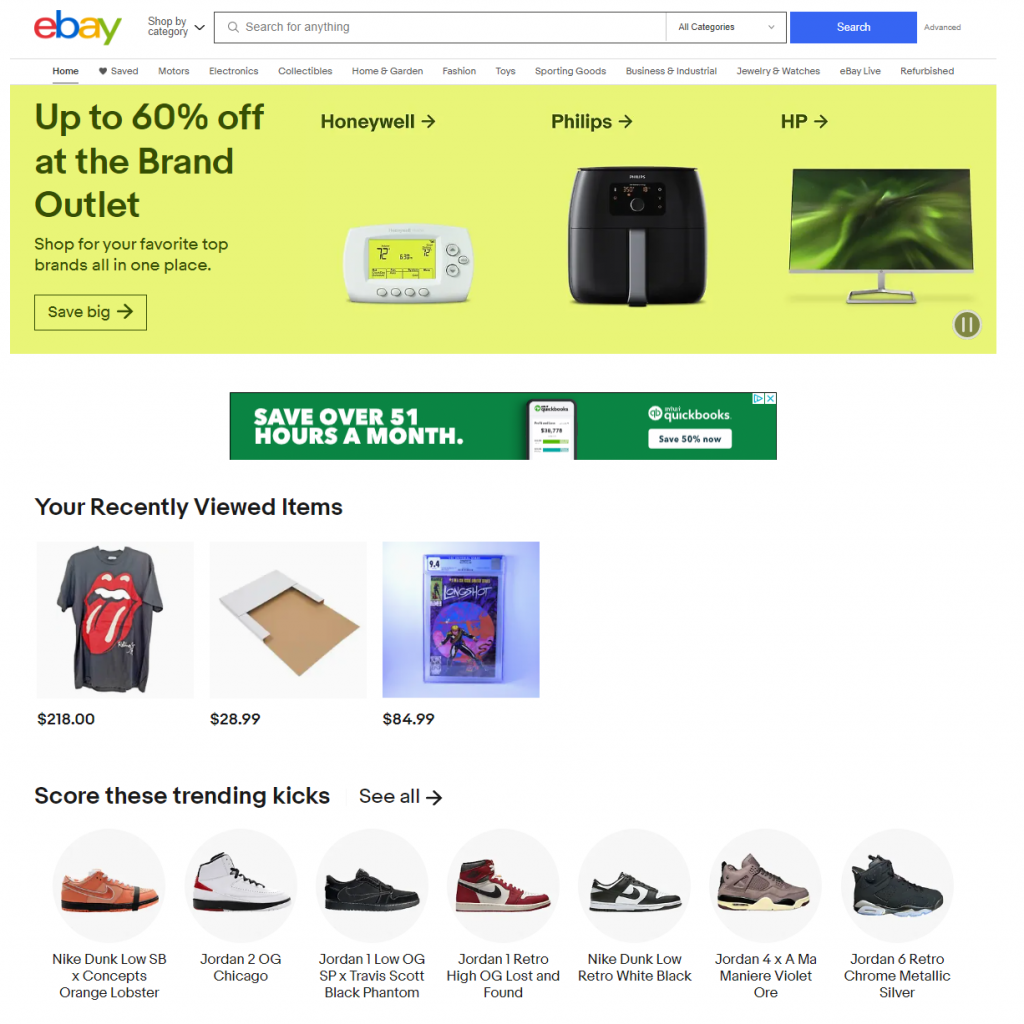 ebay homepage