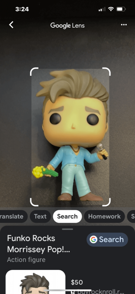 morrissey funko with results google lens