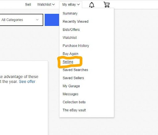 ebay coupon my ebay selling