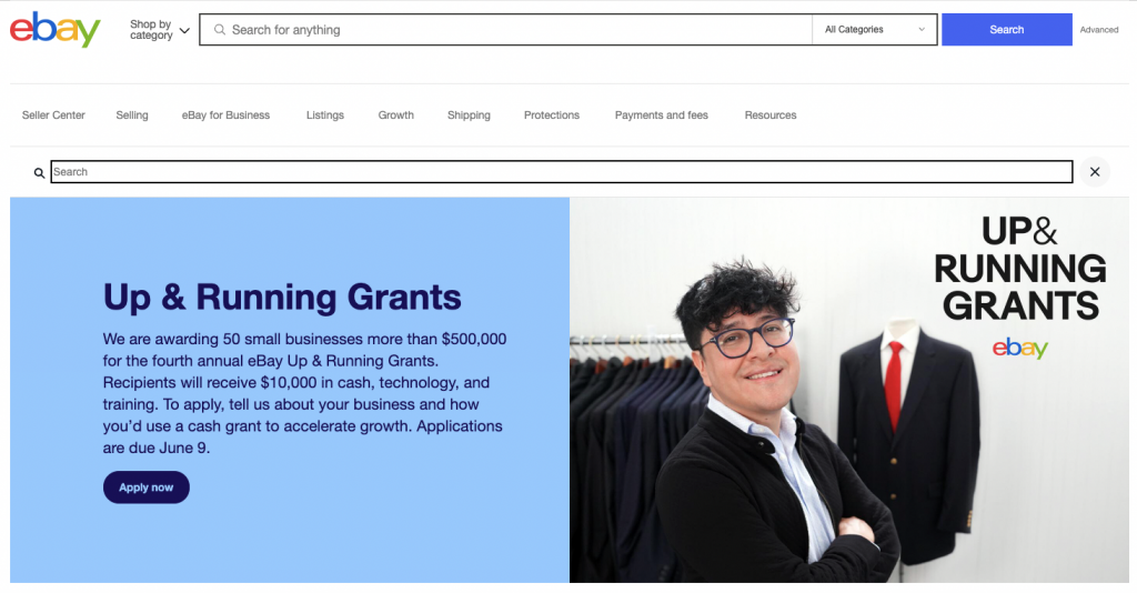 eBay Up & Running Grants Boosting Small Businesses List Perfectly