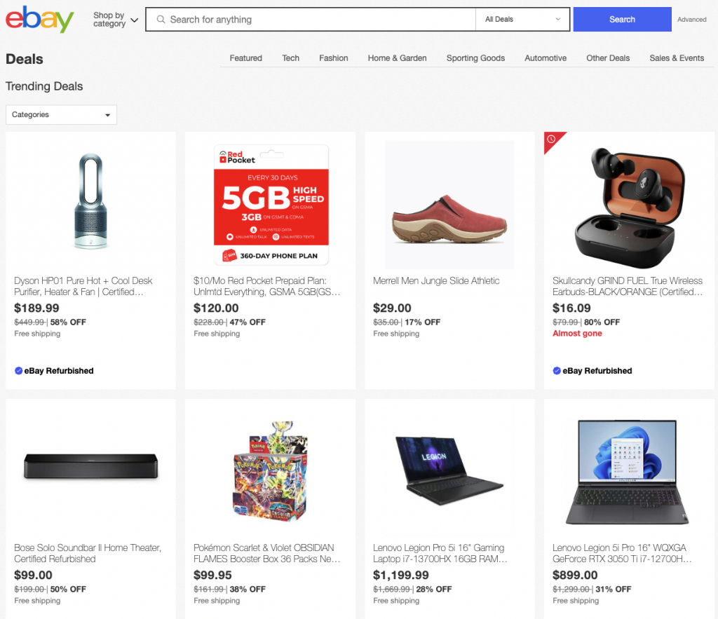 ebay trending deals