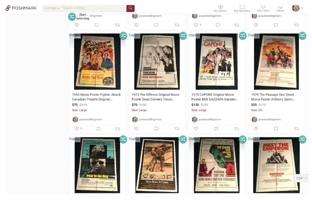 movie posters poshmark listing