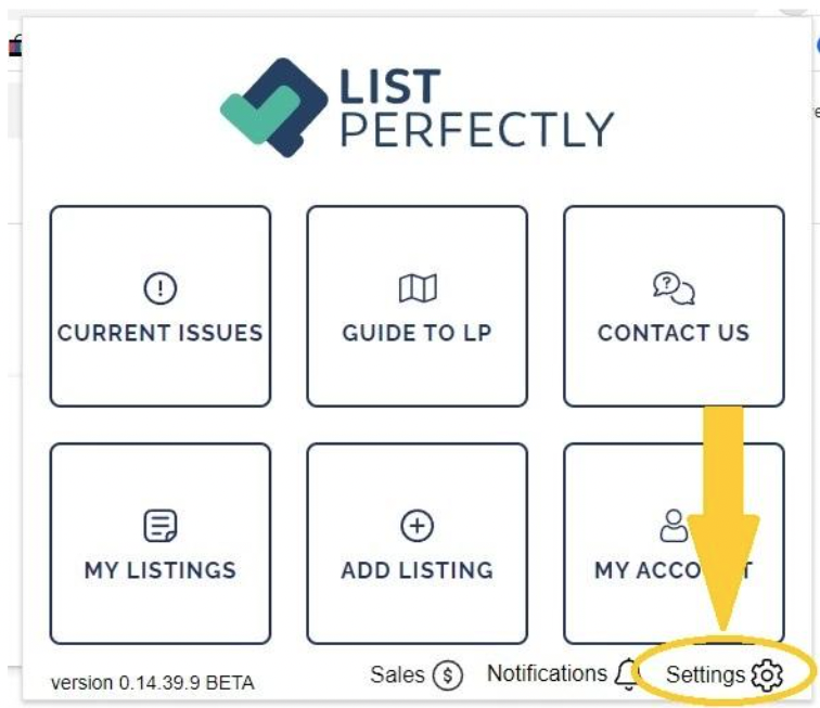 List Perfectly settings