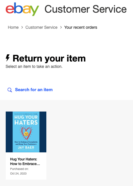 ebay return