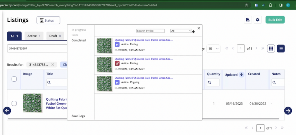 How to monitor actions and correct errors with Auto Delist