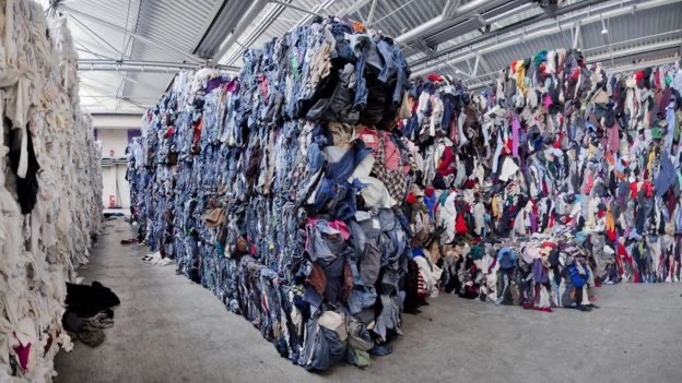 recycling clothing stack