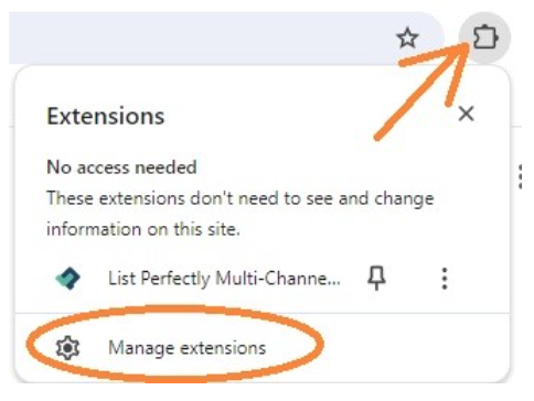 manage extensions