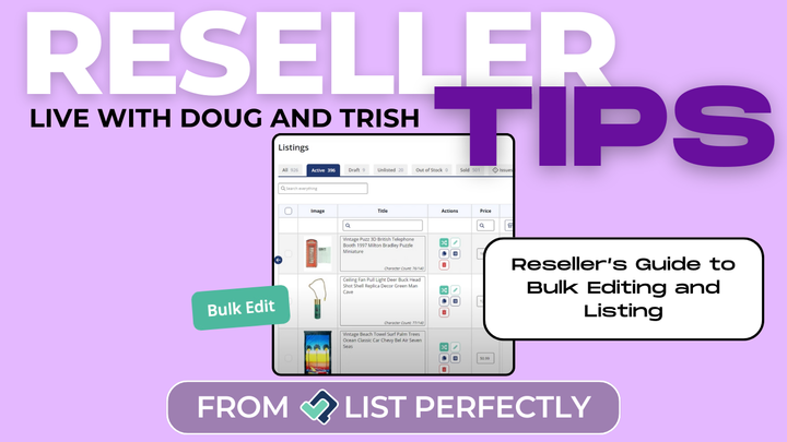 Reseller Tips - Reseller's Guide to Bulk Editing and Listing