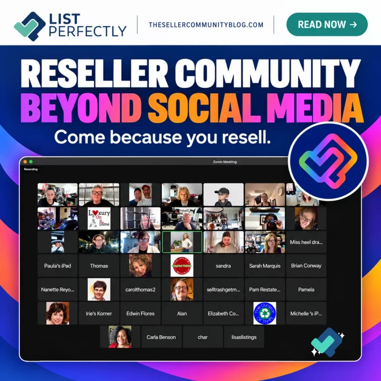 Resellers connecting in the private Listing Party community from List Perfectly