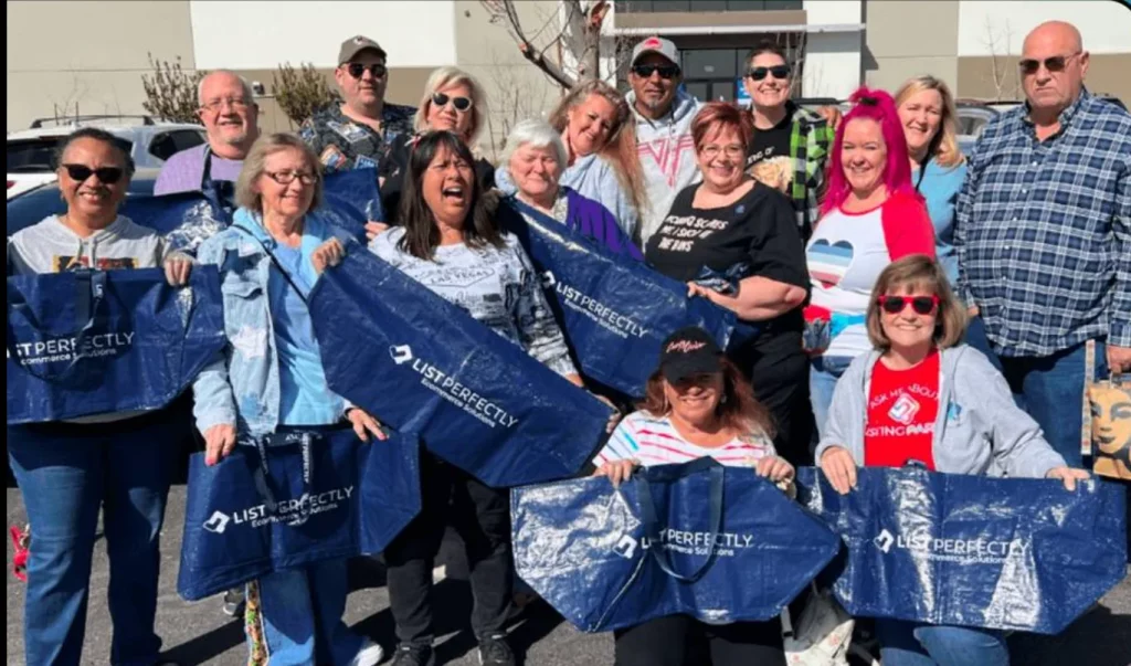 Resellers holding blue List Perfectly bags at BOSS Reseller Remix 2024